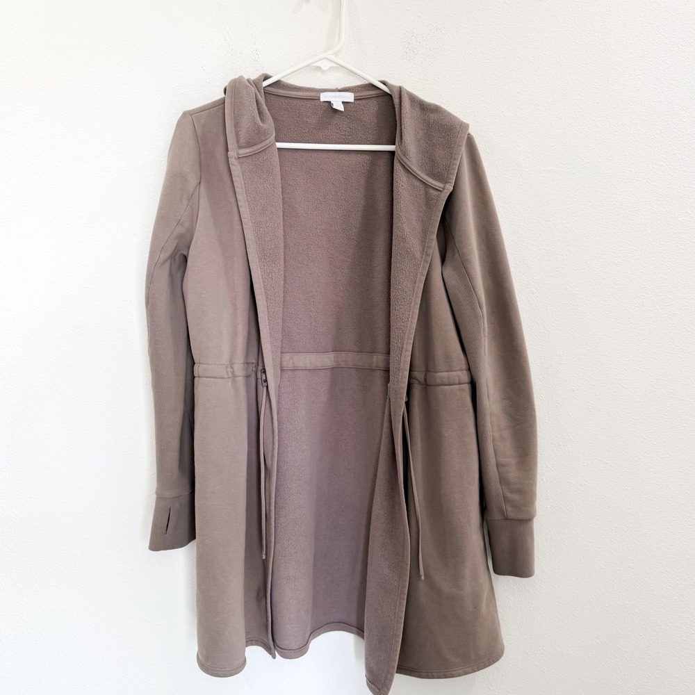 Beyond Yoga Boho Athleisure Hiking On The Go Cardigan Jacket Hoodie Taupe S - Picture 3 of 7